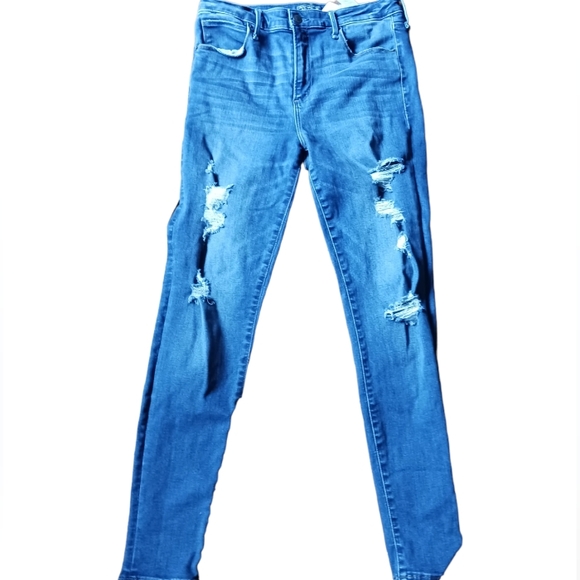 Abercrombie & Fitch Denim - Thrashed Abercrombie Simone High-rise Super Skinny Jeans Size 10